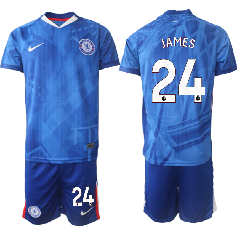 Men 2025-2026 Club Chelsea FC home Blue #24 Soccer Jersey